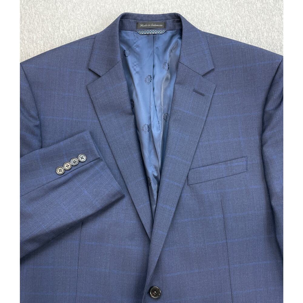 Lauren Ralph Lauren Suit Men 44R Blue Wool Blend Pants 36x32 Black Label - 2 Pcs - Picture 2 of 16